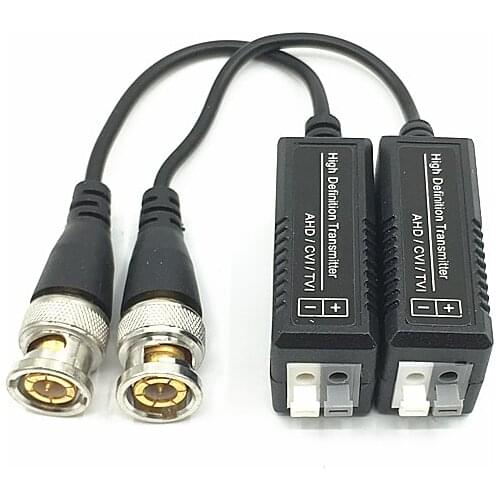 1 pair Video Balun UTP Video Balun Twisted 300M Distance CCTV Balun Passive Transceivers BNC Cable Cat5 CCTV Adapter,sn:101HD