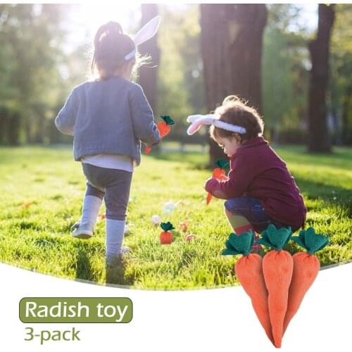 3 Pcs Easter Artificial Carrots Fabric Vegetables Festival Decoration Simulation Carrots Fake Vegetables Photo Props Party Tools