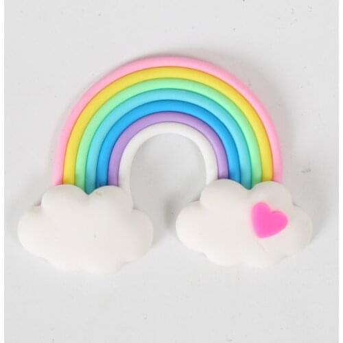4 pcs/lot Small Rainbow Cloud Cake Topper Unique Birthday Cake Topper for Wedding Birthday Party Cake Decorations Baby Shower