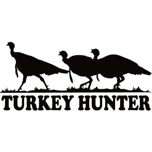 40733# Die-Cut Vinyl Decal Turkey Hunter Waterfowl Car Sticker Waterproof Auto Decors on Car Body Bumper Rear Window