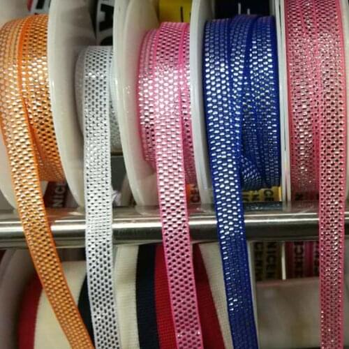 5yards/lot 1cm Width Silver Shiny Polyester Ribbon Bias Binding Twill Webbing For Diy Bag Craft Projects Nylon Lurex Woven Tape