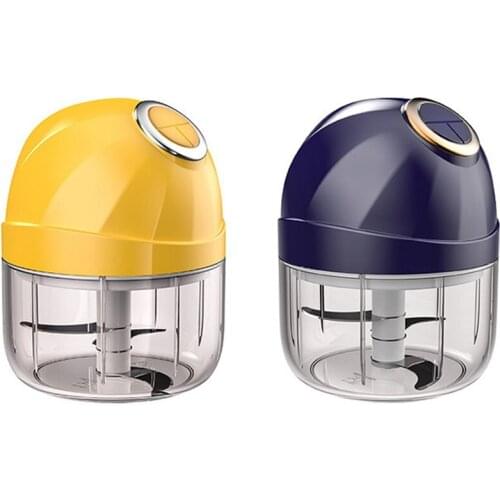 250ML Mini Electric Garlic Chopper USB Charging Ginger Masher Machine Sturdy Durable Chili Vegetable Kitchen Tool