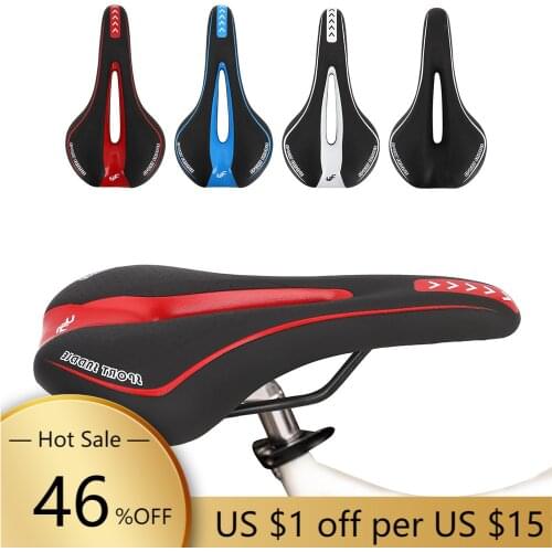 1Pcs Bicycle Saddle Gel Extra Soft Cushion Pad MTB Bike Hollow Saddle Cycling Road Mountain Bike Seat Bicycle Accessories