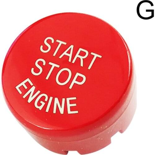 Start Stop Engine Push Button Switch Cover One Button Start Red Button Modified Interior Decoration Accessories for X1 X3 X5 QW