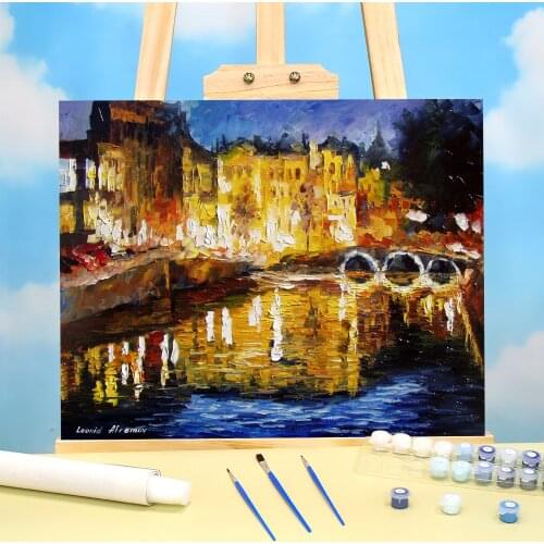 Oil Painting Style DIY Painting By Numbers Kit Acrylic Paints 40*50 Canvas Painting Wall Paintings For Handicraft
