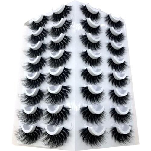 HBZGTLAD 16 Pairs 3D Mink Hair False Eyelashes Natural/Thick Long Eye Lashes Wispy Makeup Beauty Extension Tools