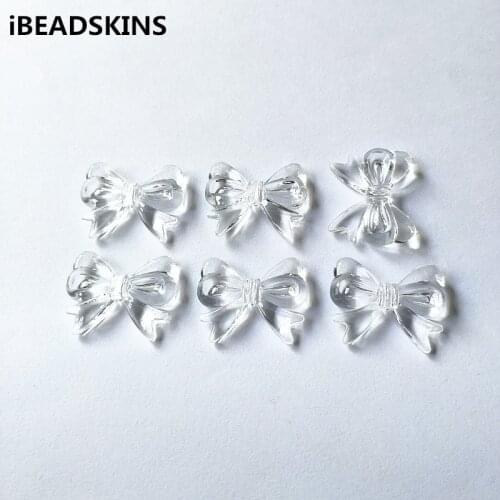 New arrival! 29x23 mm 270pcs Clear acrylic Bows shape Beads for Necklace,Earrings parts,hand Made Jewelry DIY