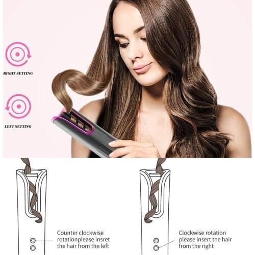 New USB Charging Hand-held Dry Wet Automatic Curler Four Levels Of Temperature Long-lasting Curly Hair Stable Temperature