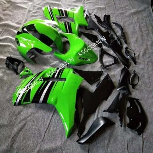 Fairing kit for KAWASAKI Ninja ZX6R 07 08 ZX6R 636 2007 2008 zx6r 07 08 black green Fairings set-Dor D