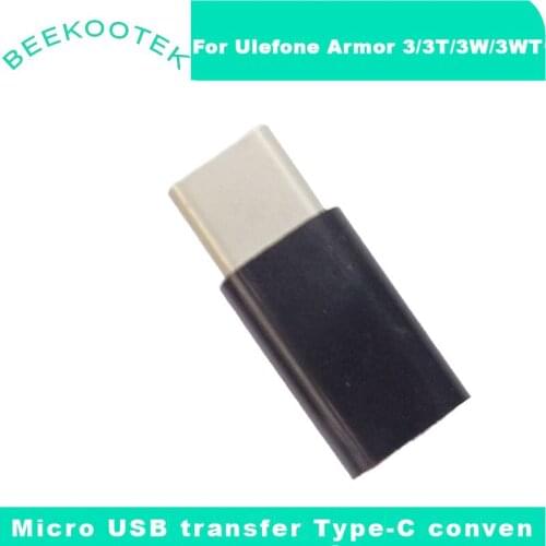 Original New Ulefone Armor 3,Armor 3T,Armor 3W,Armor 3WT Micro USB to Type-C Adapter Black