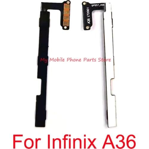 Power ON OFF Switch Volume Up Down Side Button Keys Flex Cable For Infinix A36 Volume Power Switch Flex Cable Spare Parts