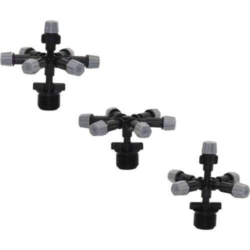 3 Pcs 5-nozzles,6-nozzles,7-nozzles Sprayer Greenhouse Automatic irrigation Sprinkler Adjustable Mist nozzle