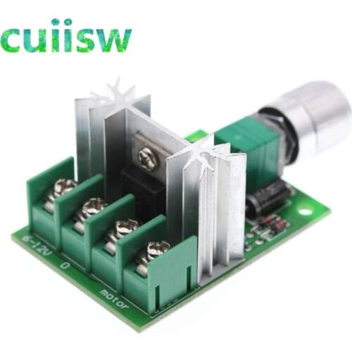 DC Motor Fan Governor DC6V-12V High Power 6A PWM Poleless Speed Regulating Plate-belt Speed Regulating Switch