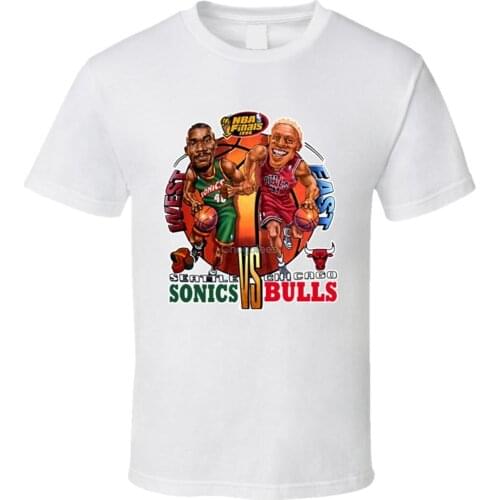 Shawn Kemp Dennis Rodman Retro Caricature T Shirt Tee Funny Birthday Vintage