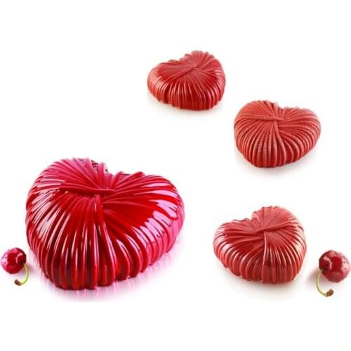 Silicone Cake Mold Heart Woolen Silicone Mousse Baking Form Pan Chocolate Pudding Jelly Tray Cake Decorating Tool