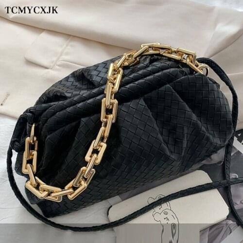 Crossbody Bags For Women 2021 New Purse Luxury Brand Handbag Womens Bag Pu Leather Fashion Thick Chain Shoulder Bags Trendy