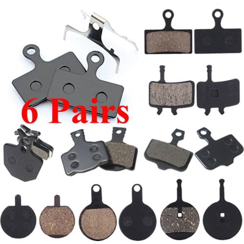 6 Pairs(12pcs) Resin Bike Disc Brake Pads MTB Bicycle Multiple For SHIMANO SRAM AVID HAYES MAGURA Mountain Cycling Bicycle Parts