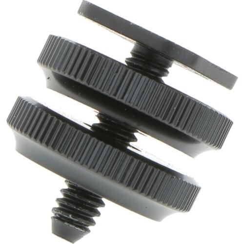 Tripod Screw to Flash Hot Shoe Adapter with 2 Adjustable Screws