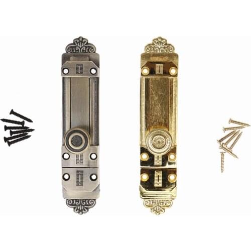 Zinc Alloy Sliding Lock Latch Barrel Bolt Bronze For Furniture Accessories Anti-Theft Room Wood Door Lock Furniture Hardware