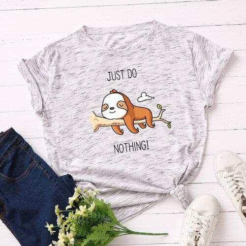 Women Short Sleeve Cotton T-Shirts Graphic Tees Summer Tee Tops for Female Loose Casual Oversized Tee Clothes Cute Dog Sleeping