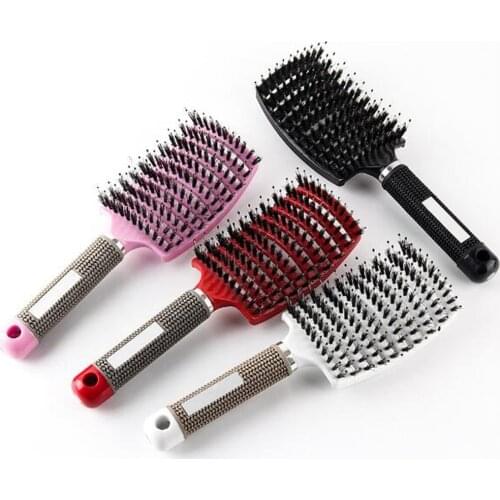 1pc Hair Scalp Massage Comb Hair Brush Bristle Nylon Wet Curly Detangling Hair Brushs for Salon Hairdressing Hair Styling Tools