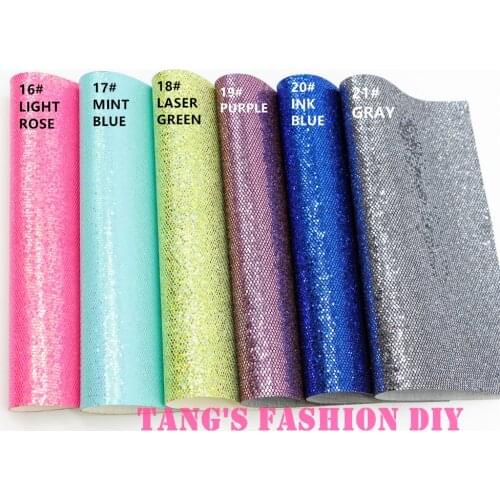 10pcs---20X22CM DIY Hair Bow Material Small Grid Glitter PU Synthetic Faux Leathers