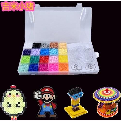 11000pcs 2.6mm Hama Beads Toys for Children Puzzle Pegboards Box Girls Gifts Kids Toy Set Patterns Template Girl 3D Puzzle