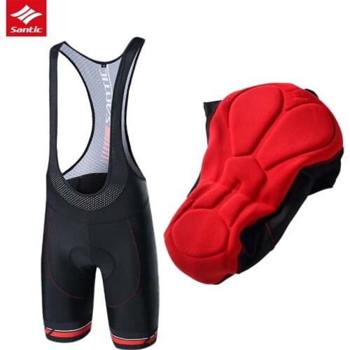 Santic Cycling Shorts 2019 Men Pro Road Bike Shorts Imported Padded Downhill MTB Bicycle Shorts Mesh Breathable Bermuda Ciclismo