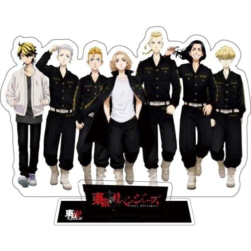 Anime Keychain Cute Cartoon Tokyo Revengers Figures Stand Model Plate Desk Decor Standing Sign Boys Friends Gifts 15cm