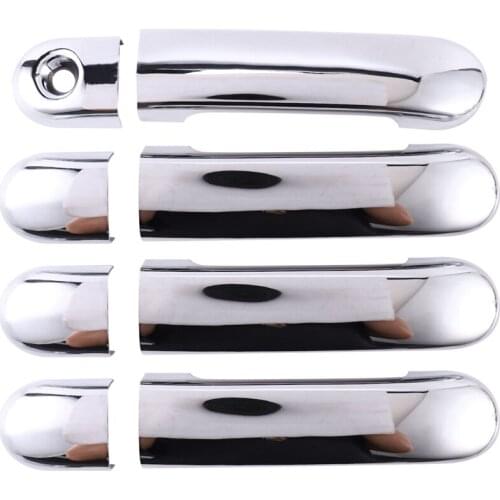 AU05 -8PCS ABS Chrome Trim Door Handle Cover Trim Overlays for Nissan Tiida 2007-2011 Livina 2007-2020