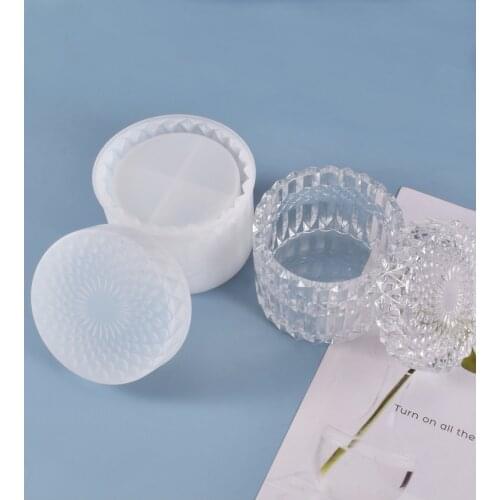Large Crystal Jar Silicone Mold Jewelry Storage Box Candy Cans Resin Mould DIY Handmade Tool for Resin Epoxy Molds