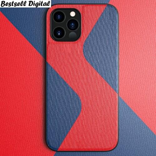 Splicing PU Leather Phone Case for iPhone 12 12 Mini Couple models Back Cover for iPhone 12 12 Pro Max 11 11 Pro Max