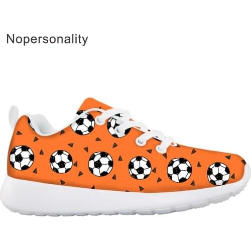 Nopersonality Children Spring Boys Sneakers Football Field Pattern Breathable Flats Light Walking Shoes Soft Bottom Shoes Zapato