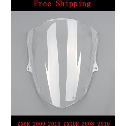 For Kawasaki ZX6R 2009 2010 ZX10R 2008 2009 2010 motorcycle Double bubble windshield windscreenZX 6R 09-10 ZX 10R 08-10