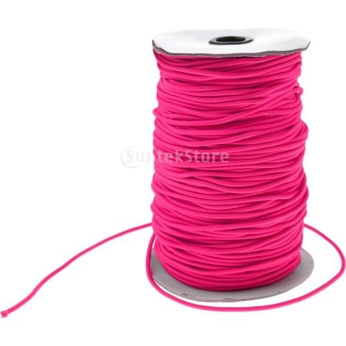 3mm x 0.5/1/2/5/10/20/30/50/100m Elastic Bungee Rope Shock Cord Tie Down Kayak Canoe Boat Trailer Purple/Rose