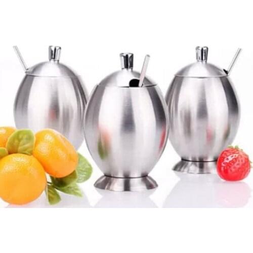 European stainless steel kitchen metal seasoning box set spice jar