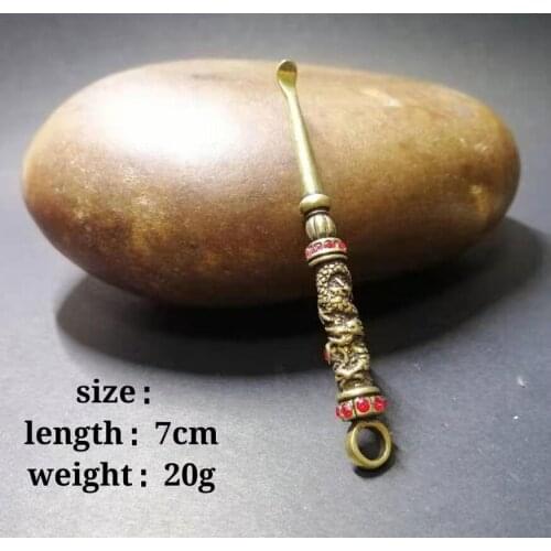 Chinese pure brass toothpick small crafts statue