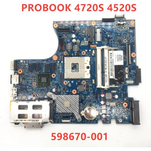 Free shipping For Probook 4720s 4520s Laptop motherboard 598670-001 598670-501 598670-601 HM57 HD5470 521MB 100% working well