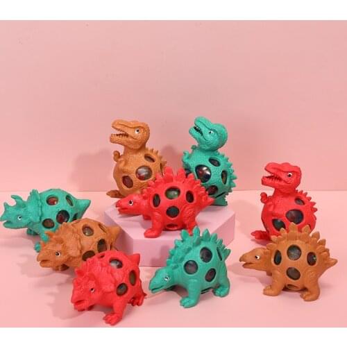 New Exotic Squeeze Dinosaur Decompression Colorful Water Polo Squeeze TPR Animal Toy