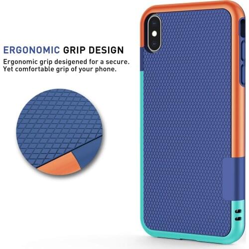 Shockproof Hybrid Hard Silicone Case for iPhone X XS Max XR 7 8 Plus Heavy Duty Impact Resistente TPU PC Case for iPhone 7 Plus