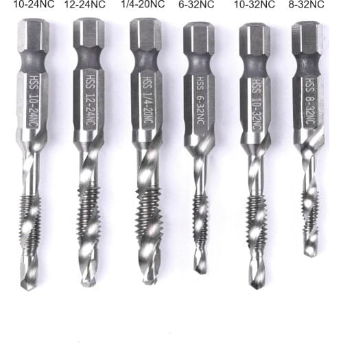 Imperial HSS Hexagon Handle Compound Tap Drill Bits Screw Spiral Point Thread Plug Drill Bits Hand Tools