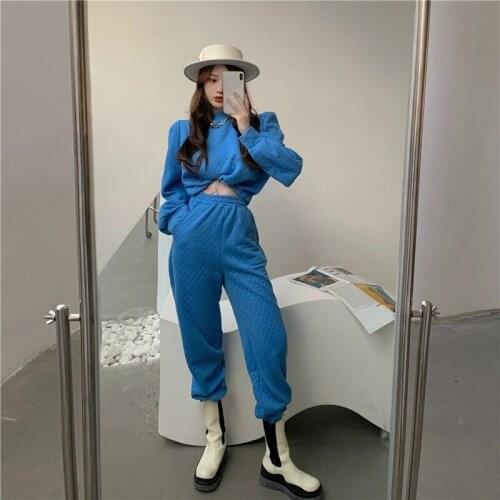 Pneime Solid Casual Tracksuit Women Sports 2 Pieces Set Sweatshirts Pullover Hoodies Suit 2020 Home Sweatpants Shorts Outfits