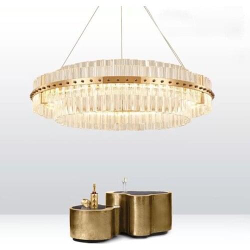 New arrival glass chandelier lighting modern chrome gold living room dinning room chandelier coffee room light 85-265v