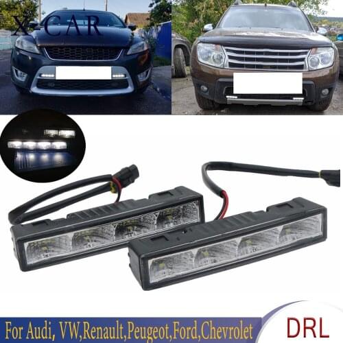 X-CAR Left Right Highlight LED Daytime Running Lights DRL Universal Auto Headlight Sequential Extra Light Fog Light Tailight