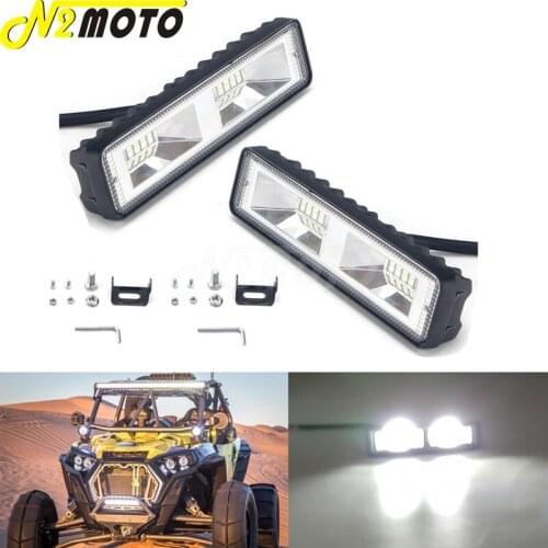 Motocross White LED Light Bar Fog Light Flash Work Light Driving Spotlight For SUV ATV Automotive Trucks Off Road 4x4 Car Trucks