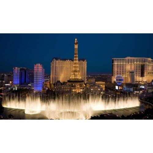 Living room home wall decoration fabric poster Las Vegas cityscapes buildings