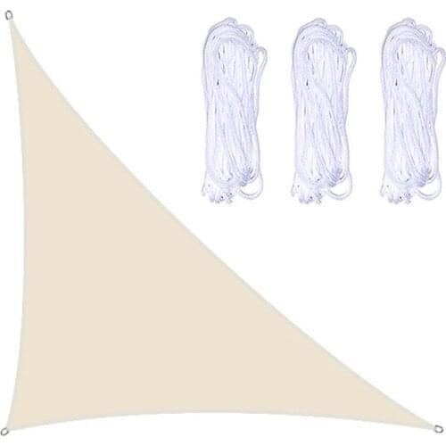 Outdoor Garden Canopy Shade Cloth UV Block With Three Ropes Patio Triangle Waterproof Swimming Pool Balcony Terrace