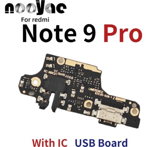Original For Xiaomi Redmi Note 9 9s Pro USB Dock Charging Port Type C Fast Charger Plug Flex Cable Mic Microphone Board