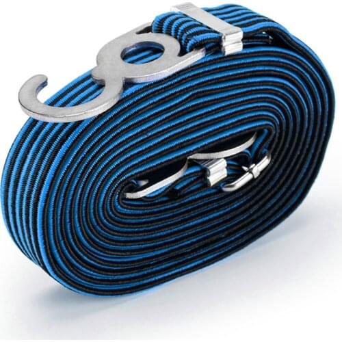 652F Luggage Tied Rope Stacking Banding Elastic Cord Strap Tied Rubber Straps Rope Band Hooks For Motorcycle Bicycle