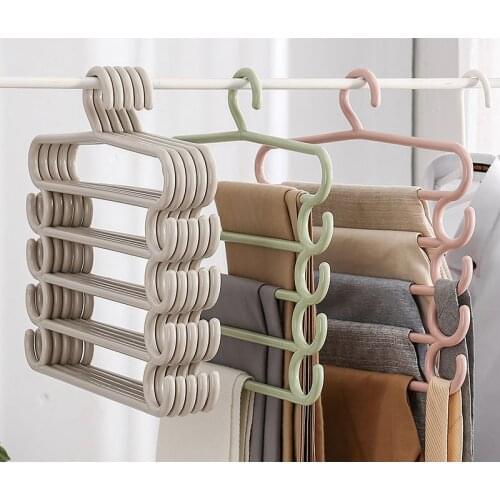 Pants Rack Pants Clip Multi-layer Wardrobe Hanger Multifunctional Pants Storage Rack Clothes Household Hanger Storage
